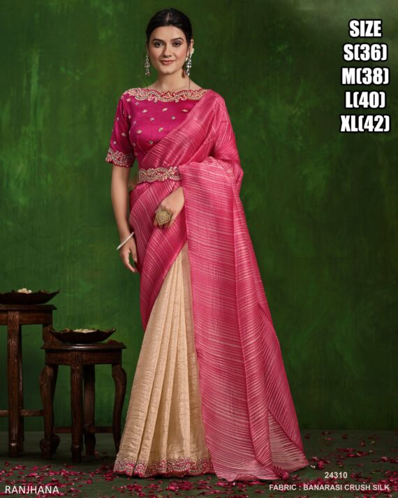 New Arrivals Party Wear Designer Ready To Wear Saree With Blouse