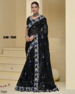 A Stunning Collection Of Party Wear Designer Un-Stitch Saree With Blouse