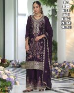 We Have A Wedding Wear Heavy Embroidery Indian & Pakistani Chinon Salwar Kameez Suits Collections