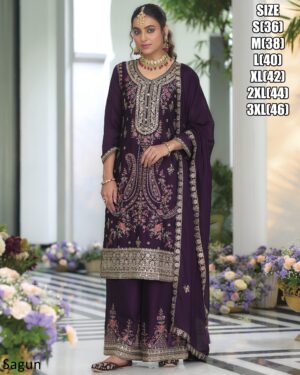 We Have A Wedding Wear Heavy Embroidery Indian & Pakistani Chinon Salwar Kameez Suits Collections