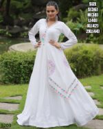 Buy Stuning Designer Flared Rayon Gown For Mom And Daughter Navratri Collections 2024