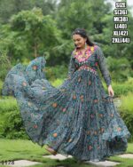 Latest Designer Faux Georgette Bandhani Printed Anarkali Gown By Ethnicrang