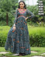 Latest Designer Faux Georgette Bandhani Printed Anarkali Gown By Ethnicrang