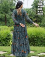 Latest Designer Faux Georgette Bandhani Printed Anarkali Gown By Ethnicrang