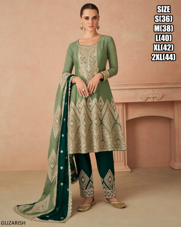 Intricate Embroidery Party Wear Chinon Salwar Kameez Suits In Our New Collection 2024
