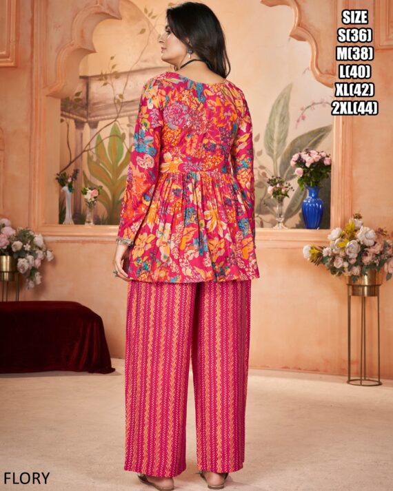 Ready To Wear Latest Women's Digital Print And Foil Print Work Navratri Plazo Dresses