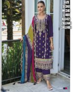 Presenting Heavy Embroidery Designer Indian And Pakistani Chinon Salwar Kameez Set