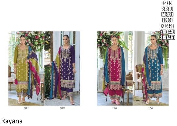 Presenting Heavy Embroidery Designer Indian And Pakistani Chinon Salwar Kameez Set
