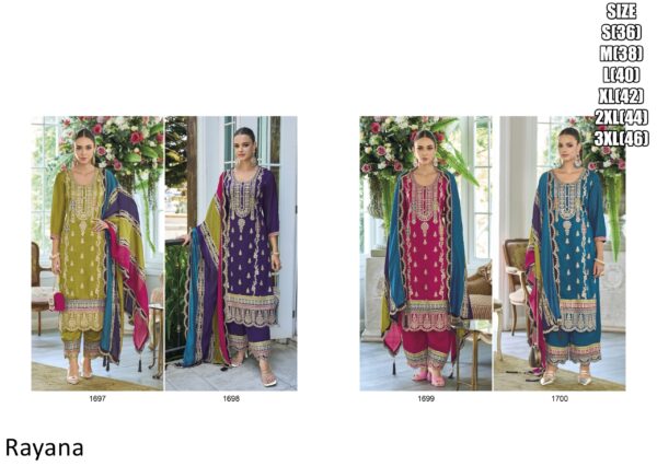 Presenting Heavy Embroidery Designer Indian And Pakistani Chinon Salwar Kameez Set