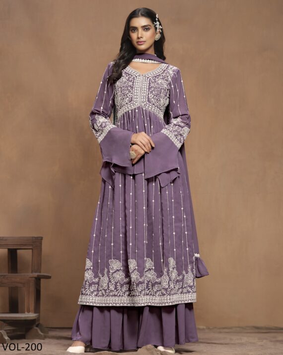 Modern Designer Glamorous Faux Georgette Classic Combination Salwar Kameez Set