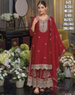 Latest Collection Of Indian Readymade Chinon Salwar Kameez (Plazo Suit)