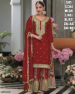 Latest Collection Of Indian Readymade Chinon Salwar Kameez (Plazo Suit)