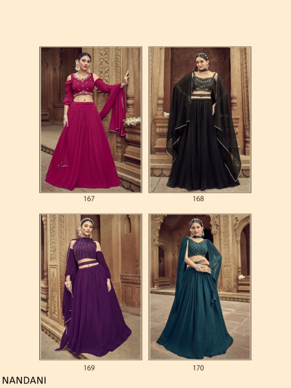 Presenting Weddingwear Embroidery With Hand Work Semi Stitched Lehenga Choli Collection 2024