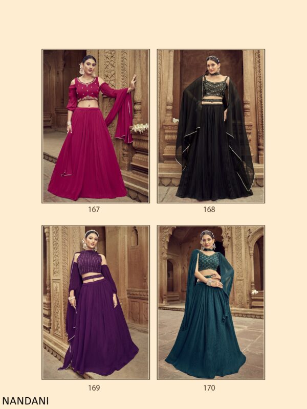 Presenting Weddingwear Embroidery With Hand Work Semi Stitched Lehenga Choli Collection 2024