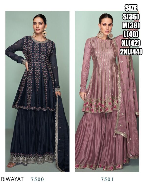 Elegant Embroidered Designer Salwar Kameez (Plazo Suit Set) Is Perfect For Any Events