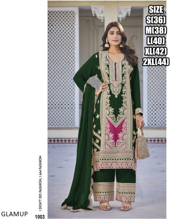 Wedding Outfit Ready To Wear Embroidery Worked Pakistani Salwar Suits With Designer Dupatta