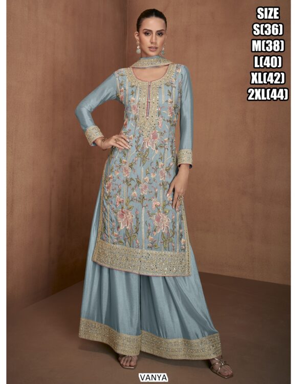 Buy Latest And Beautiful Collection Of Chinon Salwar Kameez (Plazo Suit)