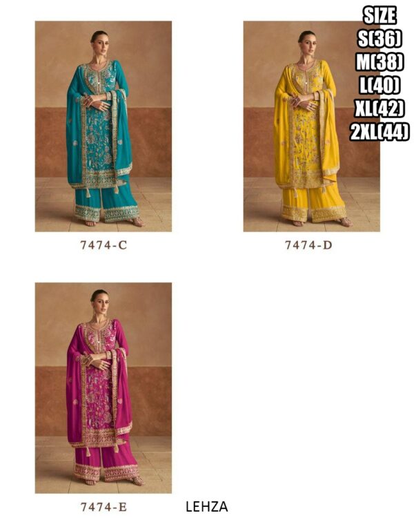 Real Chinon Salwar Kameez - This Dazzling Embroidered Outfits Can Wear For Your Any Occasions