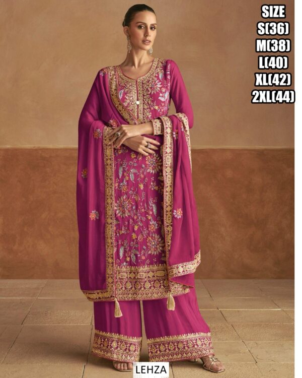 Real Chinon Salwar Kameez - This Dazzling Embroidered Outfits Can Wear For Your Any Occasions