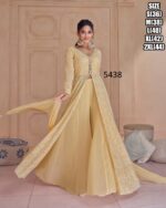Stunning Embellished Real Georgette Gown Style Indo-Western For Weddings