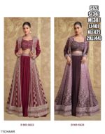 Ready To Wear Crop Top With Western Lehenga And Heavy Designer Long Shrug For Wedding And Parties