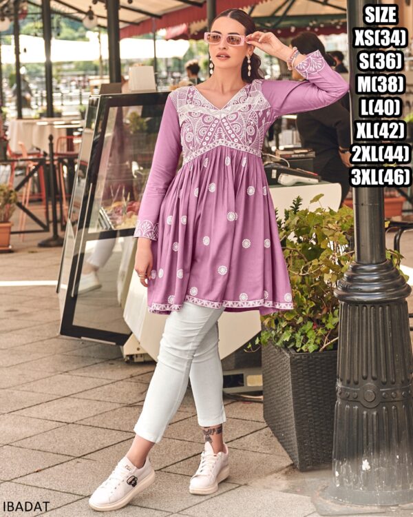 We Providing New Range Of Elegant Floral Designs And Light Colours Of Tunics