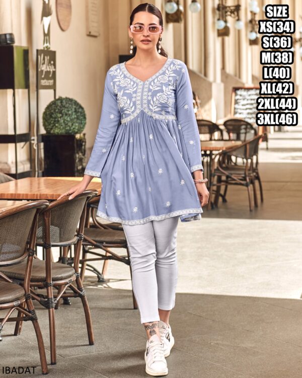 We Providing New Range Of Elegant Floral Designs And Light Colours Of Tunics