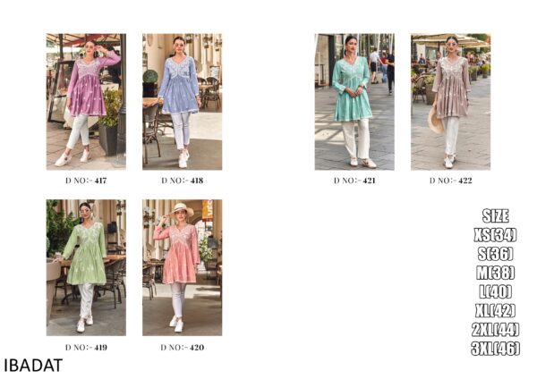 We Providing New Range Of Elegant Floral Designs And Light Colours Of Tunics