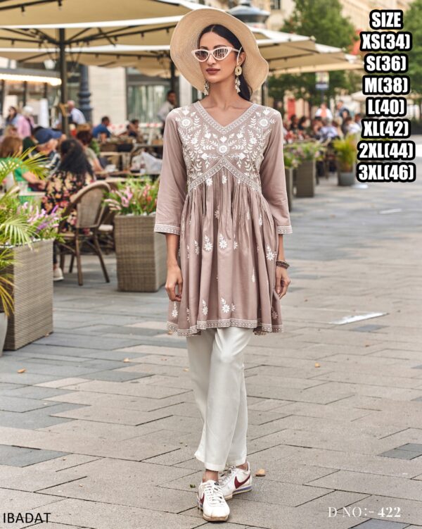 We Providing New Range Of Elegant Floral Designs And Light Colours Of Tunics