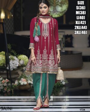 Ready To Wear Latest Designer Party Wear Outfits Kurta, Dhoti Salwar And Dupatta