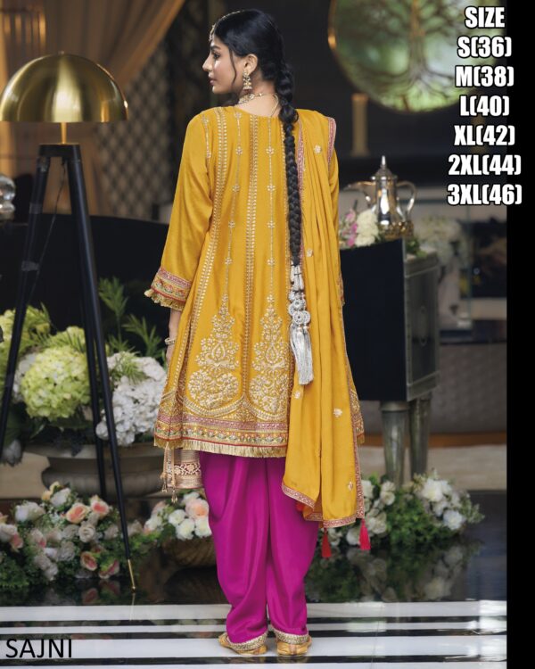 Ready To Wear Latest Designer Party Wear Outfits Kurta, Dhoti Salwar And Dupatta