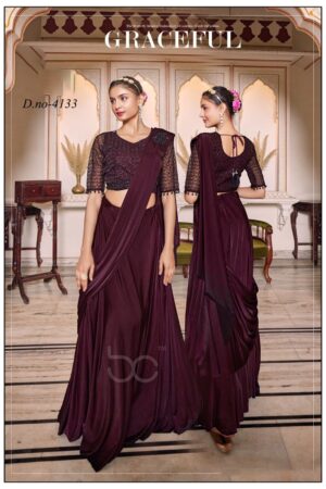 Ready To Wear A Stunning Handwork Blouse, Lehenga And A Drape-Style Dupatta For Women In This Seasons Trendiest Collection