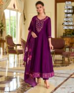 Launching Cool, Comfortable And Attractive Vichitra Silk Kurti Set Which Is Beautifully Decorated With Hand Work