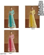 Ready To Wear Embroidery Designer Crop Top With Plazo And Long Shrugs For Parties