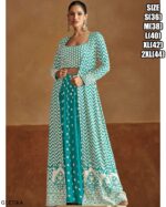 Ready To Wear Embroidery Designer Crop Top With Plazo And Long Shrugs For Parties