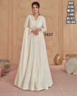 Stunning Embellished Real Georgette Gown Style Indo-Western For Weddings