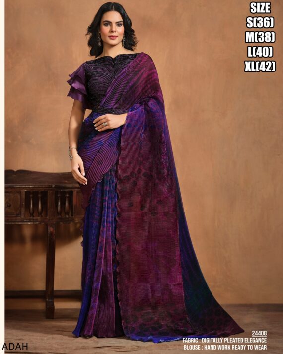 Presenting Ready To Wear Saree With Stitched Heavy Blouse (One Minute Sarees)