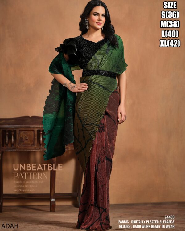 Presenting Ready To Wear Saree With Stitched Heavy Blouse (One Minute Sarees)