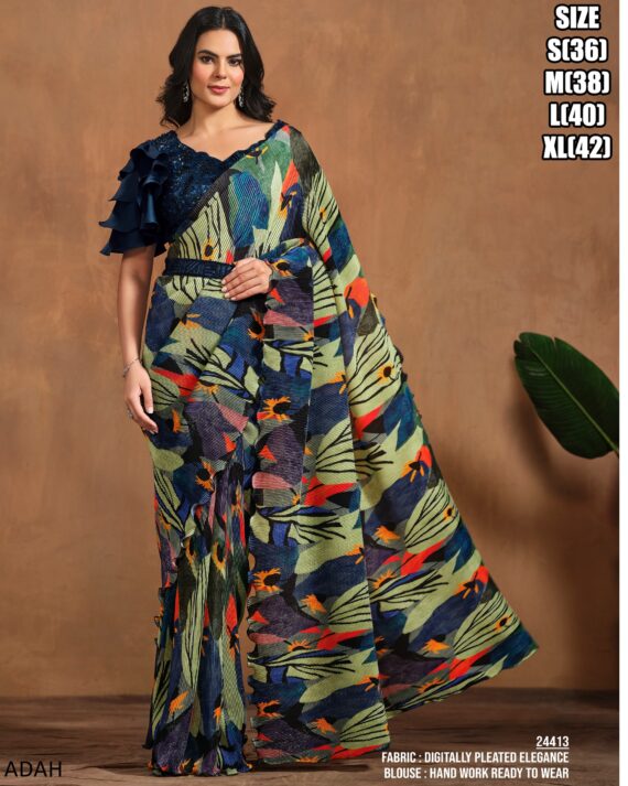 Presenting Ready To Wear Saree With Stitched Heavy Blouse (One Minute Sarees)