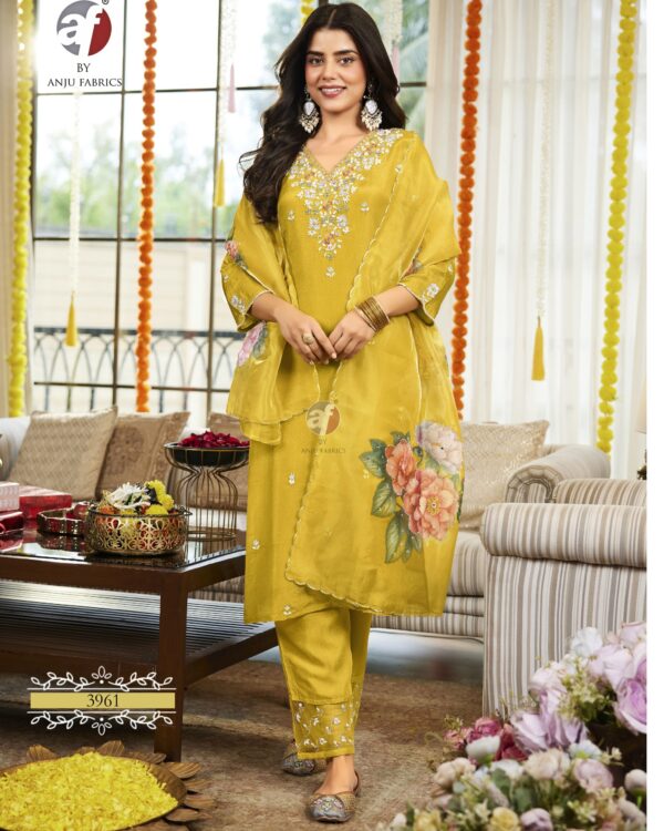 This Festival Season's Elevate Your Wardrobe With Stylish And Pure Tissue Shimmer Kurti Pant Sets