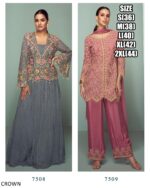 Introducing Our Exquisite Three Piece Sets, Crafted With The Finest Chinon Fabric And Embroidery Work