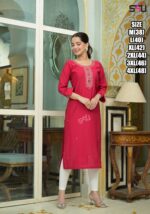 Our New Arrivals Casual Rayon Kurti Dresses With Intricate Printed With Hand Work