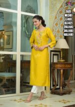 Our New Arrivals Casual Rayon Kurti Dresses With Intricate Printed With Hand Work