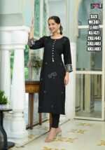 Our New Arrivals Casual Rayon Kurti Dresses With Intricate Printed With Hand Work