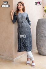 Our New Arrivals Casual Rayon Kurti Dresses With Intricate Printed With Hand Work