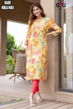 Our New Arrivals Casual Rayon Kurti Dresses With Intricate Printed With Hand Work