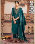 Enhance Your Beauty With This Beautified Khatli Hand Work Satin Crepe Kurti Pant Sets