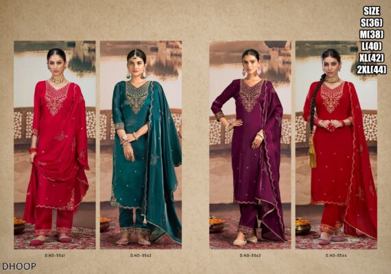 Enhance Your Beauty With This Beautified Khatli Hand Work Satin Crepe Kurti Pant Sets