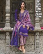 Buy Outstanding Multi Colour Embroidered Jacquard Viscose Designer Salwar Suits