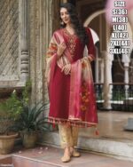 Buy Outstanding Multi Colour Embroidered Jacquard Viscose Designer Salwar Suits